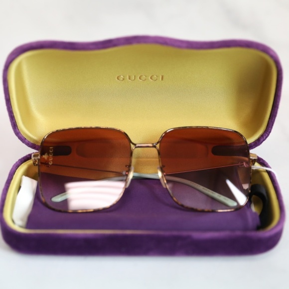 Gucci Accessories - GUCCI Orange Square Sunglasses